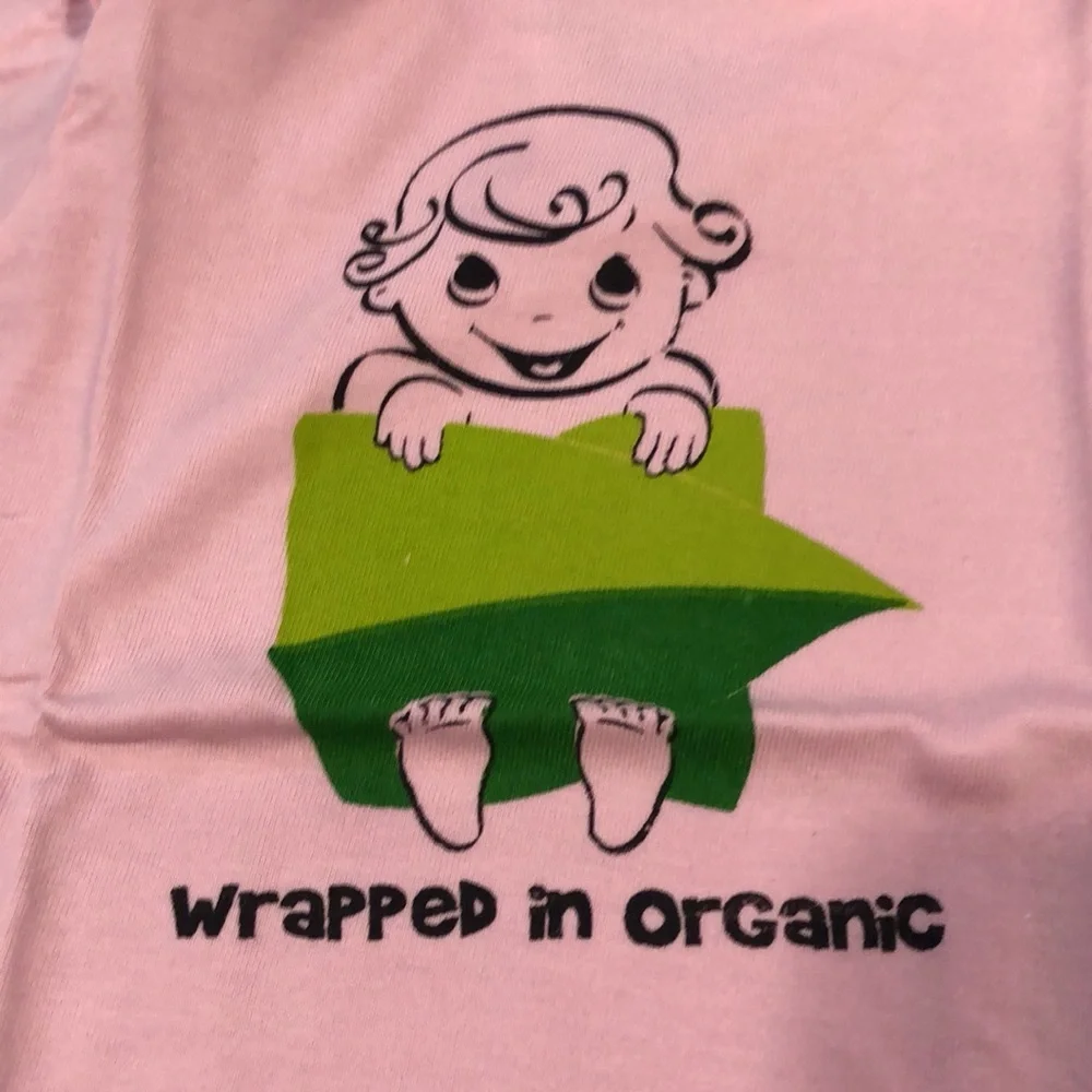 THE GREEN CREATION ORGANIC COTTON ONE PIECE BABY GIRL PINK 2 PACK SZ 0 TO 3 MO